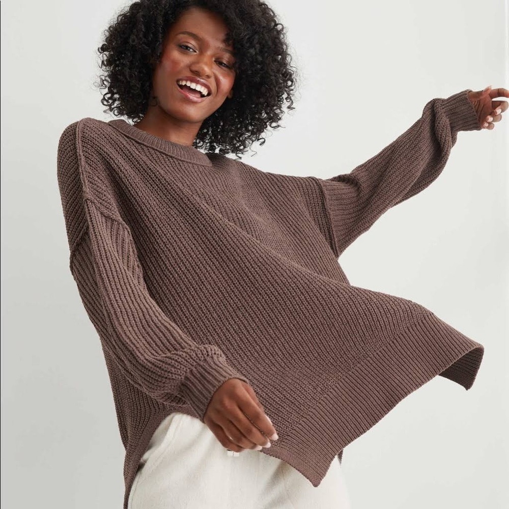 PINK no Brown, Aerie Oversized Chenille Feels sweater